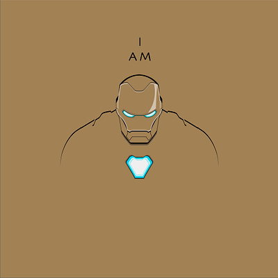 I AM adobe illustrator avengers design endgame icon illustration infinity war ironman marvel tonystark vector