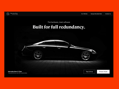 The mercedez benz landing page autonomous autonomous car car website landing page landing page design mercedes benz sanal ui ux