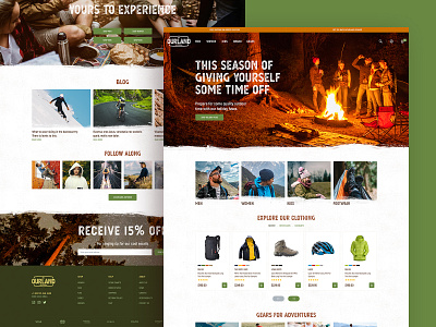 Ourland Outdoor design design studio design system ecommence ecommerce design homepage landing page magento magento 2 marketing shopping user experience user inteface website design webstore