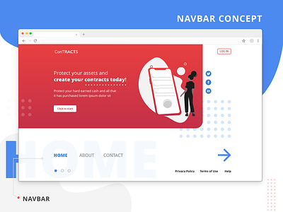 Navbar Concept | Adobe XD adobe adobe illustrator adobe xd design dribbble flat illustration landing page ui minimal navbar ui