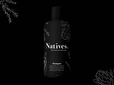 Natives. Haircare branding graphic design illustration