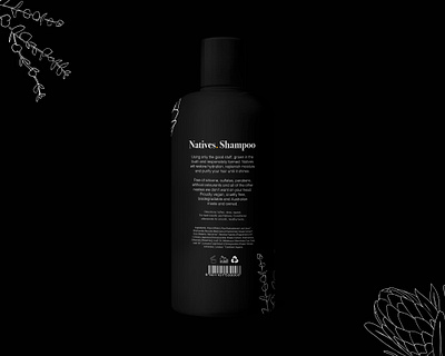 Natives. Haircare branding graphic design illustration