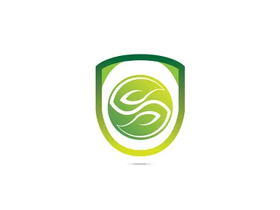 S Shild Leaf branding design leaf logo logo logogram