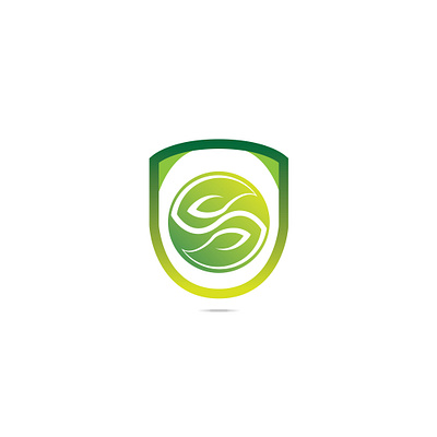 S Shild Leaf branding design leaf logo logo logogram