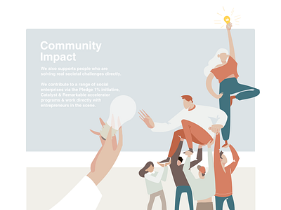 community impact design illustration vector