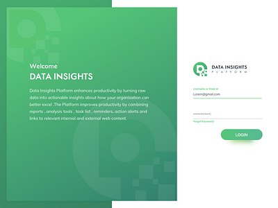 login app color creative data explore futuristic gradient layout login mobile platform theme ui visual web