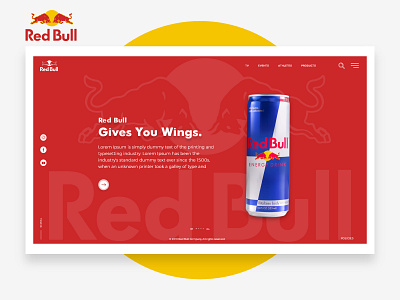 Red Bull Landing Page adobe xd creative creative design design energy drink landing page red bull