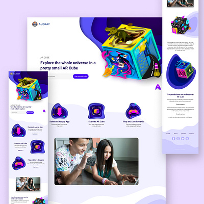 nube - WEB UI for AR Cube ar augmented reality augmentedreality graphic design product product design ui ui design uidesign user experience user interface user interface design ux ui vinde365 web ui