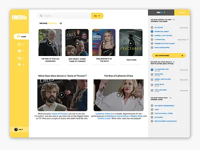IMDb concept [Redesign] clean concept design figma figmadesign flat icon imdb minimal redesign redesign concept simple type ui ux web website