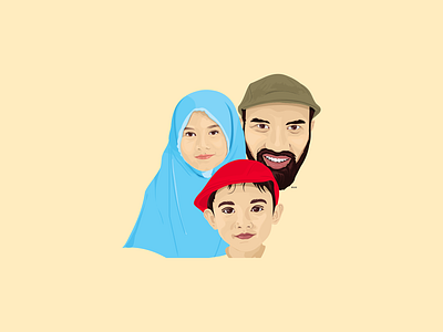 Potrait family potrait vector vectorart