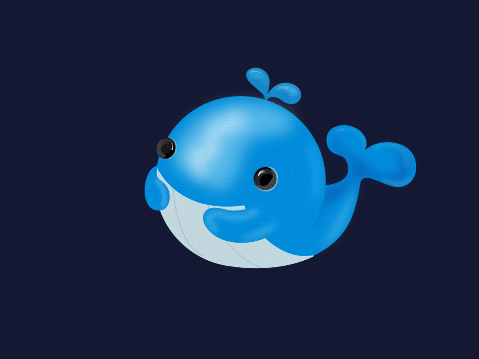 Example of Simulate 3D dolphin