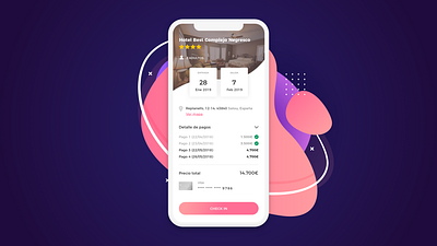 Booking details app booking booking app check in clean design hotel hotel booking minimal mobile rental ui ux