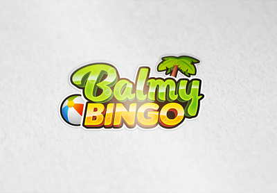 Balmy Bingo logo awesome bingo brand cartoon casino character clean colorful design gambling game gaming illustration logo mascot playful slots ui vector web