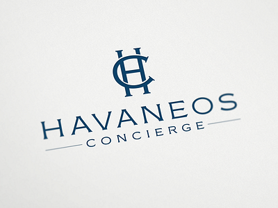 Logo for Havaneos Concierge appartments concierge france logo design luxurious monogram property