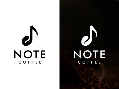 Note Coffee cafe cafe logo coffee cool design drink food logo minimalist modern monogram music simple strong