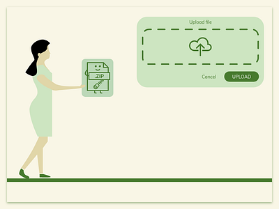 Uploading a file design illustration web xd