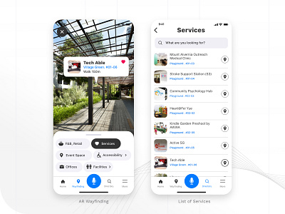 Enabling Village Sg - AR Wayfinding accessible app assistive technologies disabilities services ux uxui