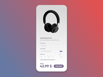 DailyUI #002 - Checkout app checkout credit card checkout creditcardcheckout dailyui 002 design for fun graphic design ui