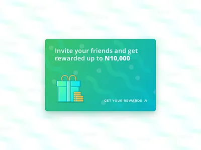 Referral / Reward Card UI design fintech illustration patterns ui vector web