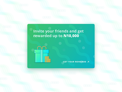 Referral / Reward Card UI design fintech illustration patterns ui vector web