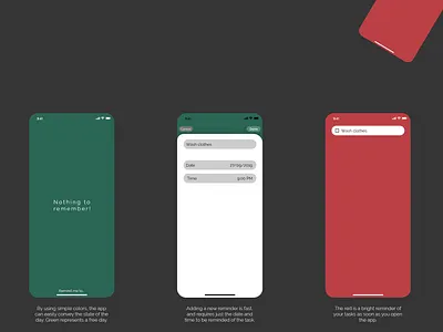 Reminder App app design ui ux vector