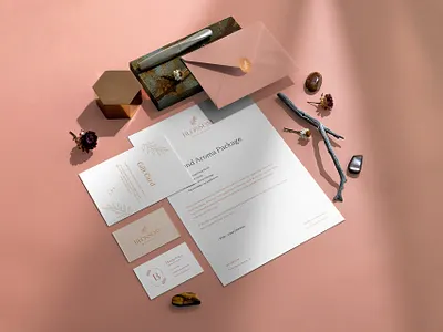 Stationery Branding Mockup branding branding mockup design download elegant floral identity mockup mockupcloud psd shadows template