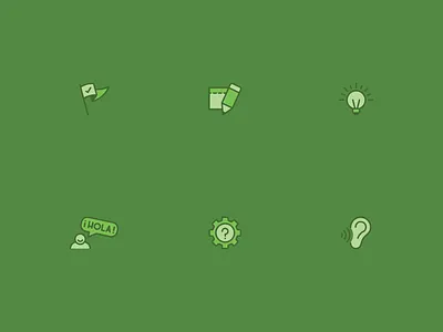 Things for a thing. design green icon icon set line mini icon vector