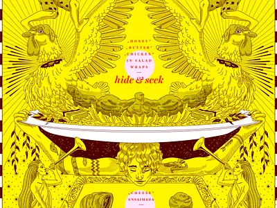 menue chicken food graphicdesign hamburg illustration illustrator menue minimal pattern restaurant restaurant branding restaurant logo texture typography vegan