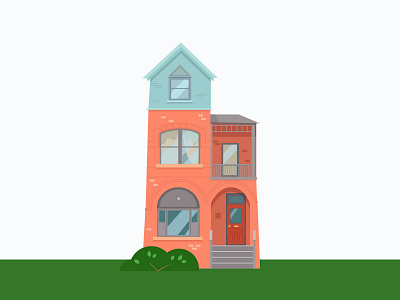 house art building city design house illustraion illustration landscape street town vector