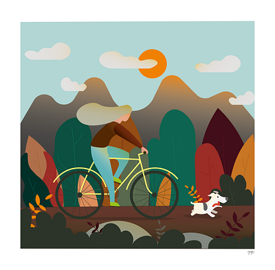 The beginning of autumn... animation design flat illustration