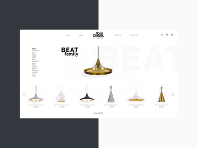 Lighting Online Shop adobe xd adobexd lighting web design website concept website design xd design