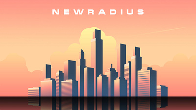 NewRadius city cityscape design illustration vector