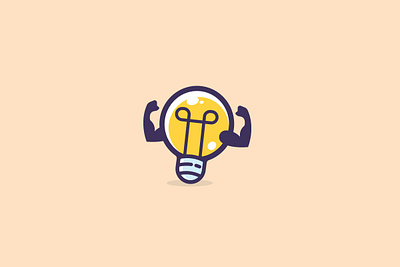 Strongest Ideas branding bright character design education fitness flat gaming ideas illustration lightbulb logo mascot minimal smart vector