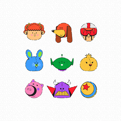 Toy Story Characters characterdesign disney drawing illustration kids movie pixar toys toystory vector
