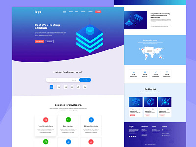 Digital Hosting PSD temeplate design photoshop psd ui ux web webdesign website