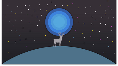 DeerNight ai animal deer design fantasy illustration vector