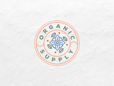 Organic Supply botanical brand branding design illustration logo market nature organic plant supply