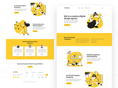 Digital Design Agency - Landing Page agency landing page clean design design agency digital agency home page illustration landing page minimalistic ui ux