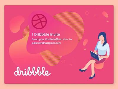 Dribbble invite design ui design vector