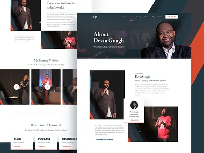 Devin Gough-About Page about page landing page profile speaker