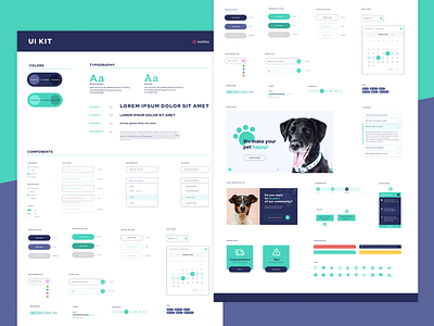 Component Library for a Pet Shop component library design pet petshop ui uidesign uikit web