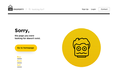 Daily UI 08 — 404 error 404 404 error page 404page daily ui landing page property webdesign