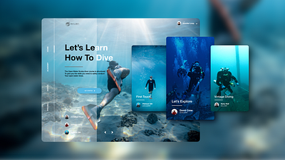 SCUBA FOR CHANGE adobe xd branding daily ui dailyui interface landingpage scuba diving typography ui uiux uiuxdesign ux