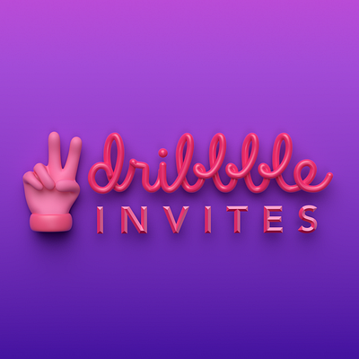 2 Dribbble Invites Giveaway 3d 3d type 3d typography c4d cinema 4d dribbble invitation dribbble invite dribbble invite giveaway dribbble invites illustration invites invites giveaway type typography