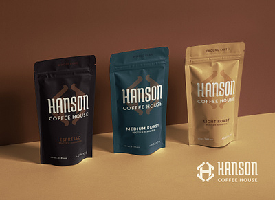 Hanson Coffee House brand design coffee coffee package coffeehouse coffeeshop package design