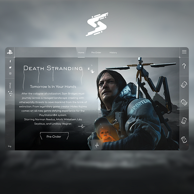 UI Design - Death Stranding design game software ui ui ux ui ux design ui design uiux web design webdesign