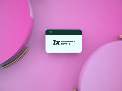Dribbble Invite 3d after effects animation cinema4d colors design giveway illustration invite invites invites giveaway