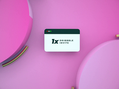 Dribbble Invite 3d after effects animation cinema4d colors design giveway illustration invite invites invites giveaway