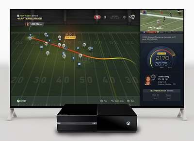 NFL on Xbox One interaction design product design user experience user interface