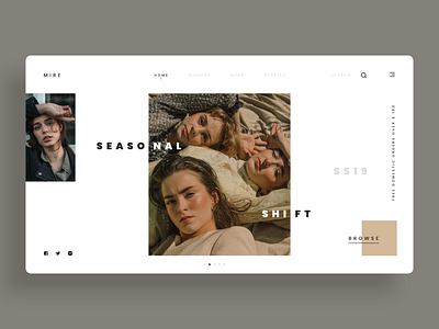 Fashion Website branding design identity typography ui ui design web web design landing page website